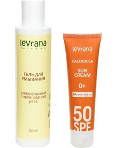 Набор косметики для лица Levrana Гель для умывания+Крем солнезащитный SPF50