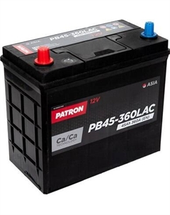 Автомобильный аккумулятор Patron Asia PB45-360LAC Патрон