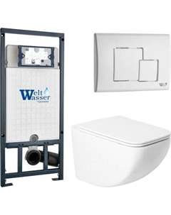 Унитаз подвесной с инсталляцией KW-99048 + Marberg 507 SE GL-WT + Marberg 507 Saniteco