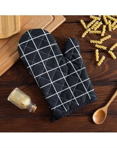 Рукавица-прихватка Доляна Клетка / 5395334