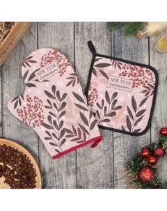 Набор прихваток Новогодние украшения / 9618503 Этель