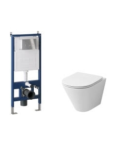 Унитаз подвесной с инсталляцией GR-4477S+900.K31.01.000+700.K31.05.10M.10M Grossman