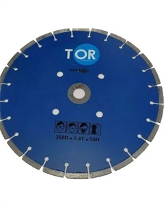 Отрезной диск алмазный TOR По бетону HQR500A-2 E 350Dx3.6Tx50H Cutter Disc 350mm / 1019723 Тор