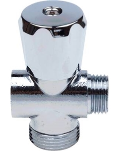 Вентильный кран Aqualink Трехпроходной 1/2 вн 1/2 нар 3/4 нар Cr B / СС03968