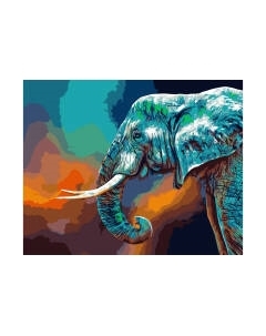 Картина по номерам Задумчивый слон / ХК-6879 Рыжий кот