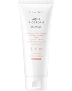 Пенка для умывания S.Nature Aqua Rice Foam S.nature