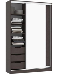 Шкаф-купе Кортекс-мебель Сенатор ШК10-45 Классика ДСП с зеркалом