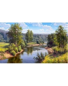Картина по номерам Проточная река / 663285 Остров сокровищ