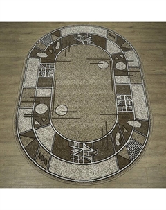 Ковер (0,6х1) ЛАЙЛА ДЕ ЛЮКС 15804_10822 Овал Белка