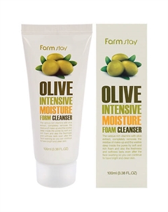 Пенка для умывания очищающая увлажняющая с экстрактом оливы Olive Intensive Moisture Form Cleanser Farmstay