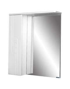 Зеркало шкаф для ванной комнаты «. Лилия 55», левый, 556×151×701 мм, цвет белый Айсберг