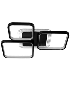 Люстра с ПДУ «Квадро» 4хLED 80 Вт 3000-6000К черный 56×50×7 см Bayerlux