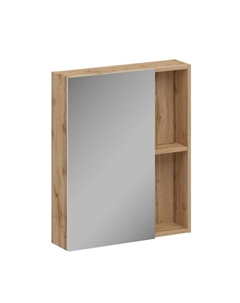 Зеркало шкаф для ванной комнаты «» Craft 50, левый/правый, 500×156×722 мм, цвет дуб вотан Домино