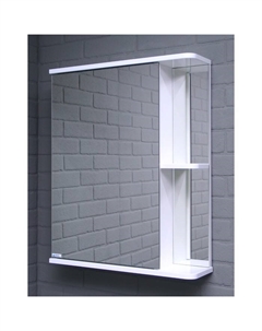 Зеркало шкаф для ванной комнаты «Норма 1-55», левый Айсберг