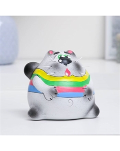 Копилка для денег «Кот в майке», 9×11×10 см Хорошие сувениры