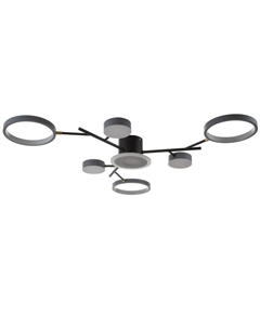 Люстра с ПДУ 2300/7GR LED 150 Вт 3000-6000К серый 75×75×9 см Bayerlux