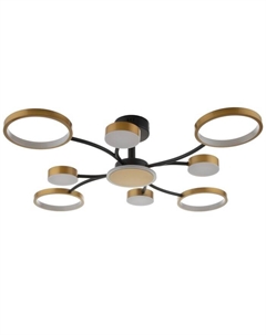 Люстра с ПДУ 2299/9GD LED 176 Вт 3000-6000К золото 88×88×18 см Bayerlux