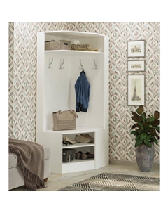 Прихожая угловая «. Соло», 850×650×1800 мм, цвет белый Клик мебель