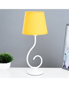 Лампа настольная Буржуа 1х15Вт Е14 16х16х40см белый/желтый Risalux