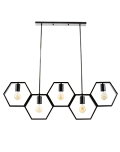 Светильник «Соты» 5хE27 40 Вт черный 100×4×100 см Bayerlux