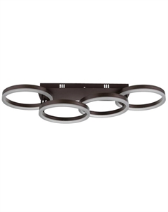 Люстра с ПДУ 1502/4 LED 160 Вт 3000-6000К диммер кофе 98×30×17 см Bayerlux