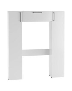 Шкаф нижний в ванную комнату «. Контраст 87», без ящика, 876×190×1047 мм, цвет белый Айсберг