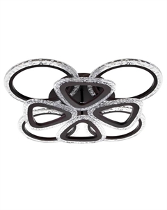 Люстра с ПДУ 1827/8CF LED 160 Вт 3000-6000К диммер кофе 64.5×64.5×10.5 см Bayerlux