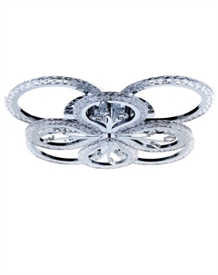 Люстра с ПДУ 1840/8SL LED 160Вт 3000-6000К диммер серебро 53х53х10 см Bayerlux