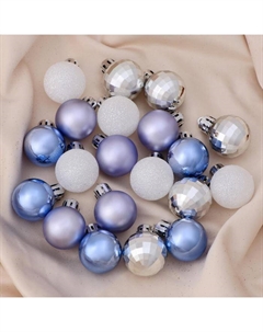 Ёлочные игрушки «Метелица», шары новогодние, набор 20 шт., d=3 см, МИКС Зимнее волшебство