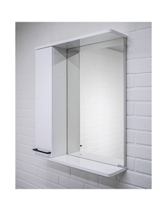 Зеркало шкаф для ванной комнаты «. Контраст», 60, левый, 606×150×716 мм, цвет белый Айсберг