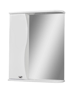 Зеркало шкаф для ванной комнаты «. Волна 60», левый, 616×700 мм Айсберг