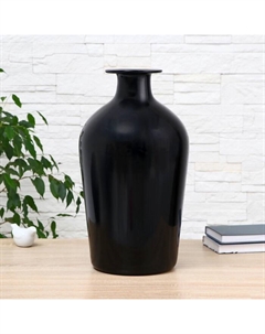 Ваза «Чёрный глянец», 12.5 л, 45×26 см, диаметр отверстия 5.6 см, стекло, чёрная Evis