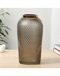 Ваза «Киркинес», 2.5 л, d=8.5 см, 26×13 см, стекло, дымчатый Evis