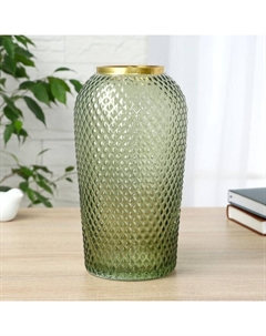 Ваза «Киркинес», 2.5 л, d=8.5 см, 26×13 см, стекло, оливковый Evis