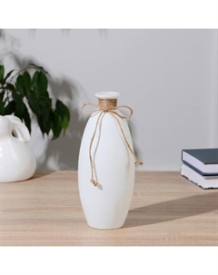 Ваза «Пуаро», большая, 700 мл, d=2 см, 8×21.5 см, стекло, белая Evis