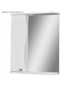 Зеркало шкаф для ванной комнаты «. Волна 50», левый, 516×700 мм Айсберг