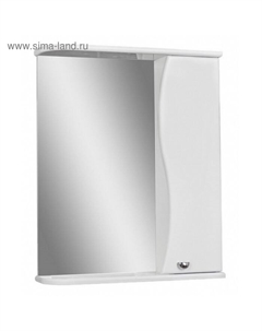 Зеркало шкаф для ванной комнаты «. Волна 50», правый, 516×700 мм Айсберг