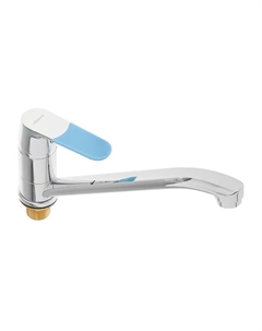 Смеситель для кухни Accoona A4119, с набором цветных накладок на ручку, латунь, хром