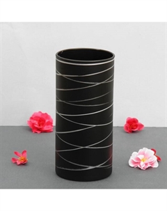 Ваза «Тициано», серпантин, 1.6 л, d=10 см, h=20 см, стекло, чёрная Evis