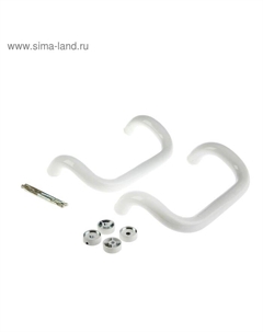 Ручка скоба дверная, L=250 мм, белая Ас ремокно