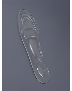 Стельки для обуви, универсальные, силиконовые, на клеевой основе, р-р RU до 40 (р-р Пр-ля до 40), 26 см, пара, прозрачные Stel'kishnurki