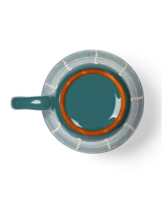 Чайная пара Псковсий гончар «Классика», 400 мл, d=16 см, керамика, синяя Псковский гончар