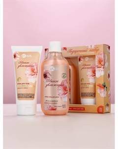 Подарочный набор «Нежность и забота», гель для душа, 300 мл и крем для тела, 200 мл Чистое счастье