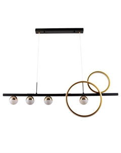 Светильник «Ариста» LED 48 Вт 6000К черно-золотой 100×100 см Bayerlux