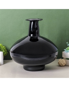 Ваза «Чёрный глянец», 8 л, 28×30 см, стекло, чёрная Evis