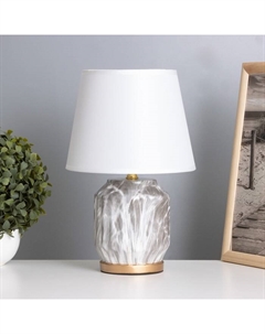 Лампа настольная «Вероника» 1×40 Вт Е14 черный/белый 20×20×31 см Risalux