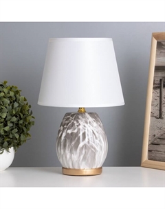 Лампа настольная «Валерия» 1×40 Вт Е14 черный/белый 20×20×31 см Risalux