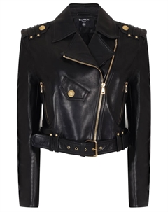 Куртка-косуха кожаная Balmain