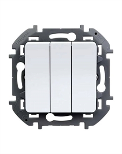 Выключатель Inspiria 3-кл без рамки белый 673540 Legrand