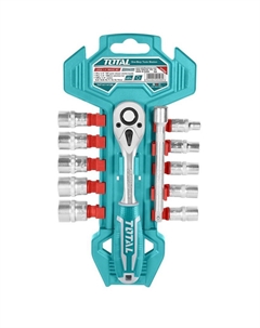 Вороток 1/4 " с набором головок THT14114126 (12 предметов) Total